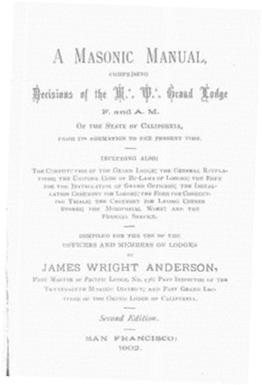 1902 California Masonic Funeral Ritual